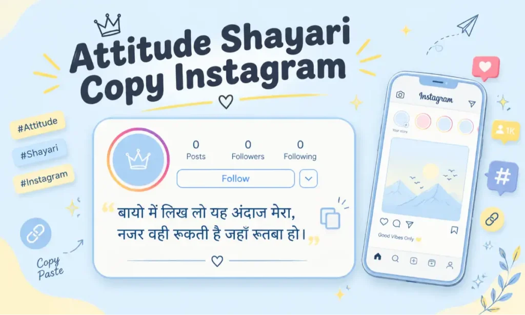 Attitude Shayari Copy Instagram