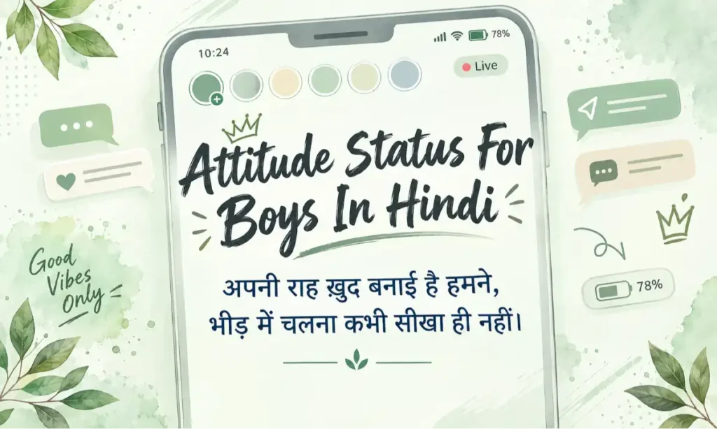Attitude Status For Boys In Hindi