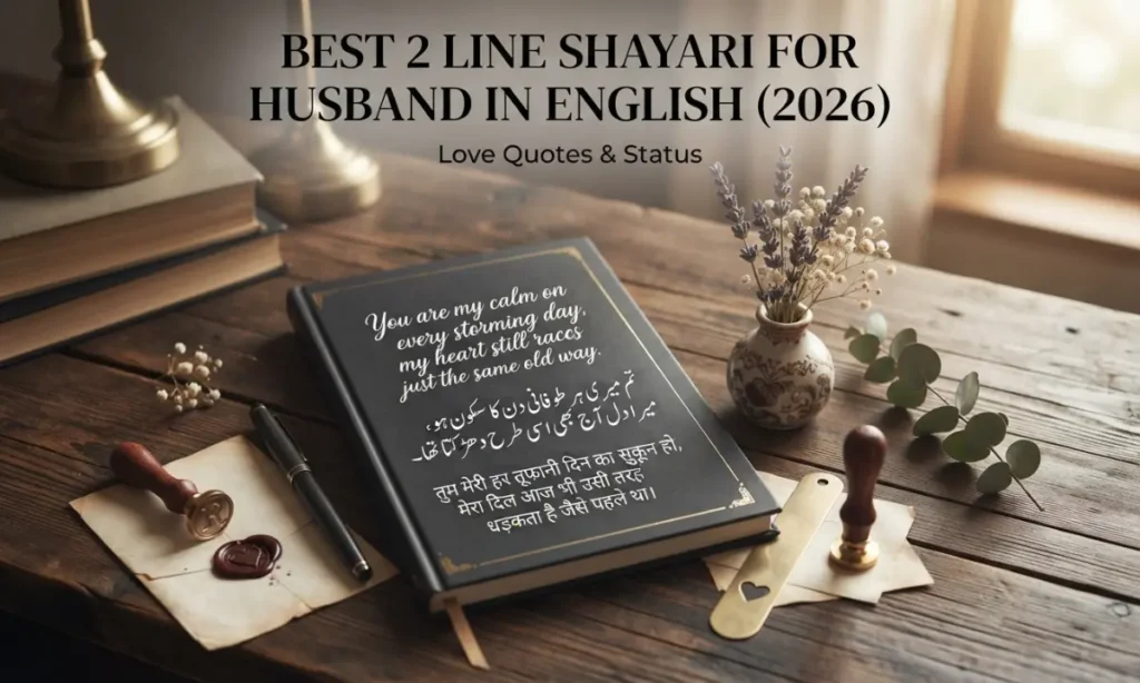 Best 2 Line Shayari for Husband in English (2026) | Love Quotes & Status