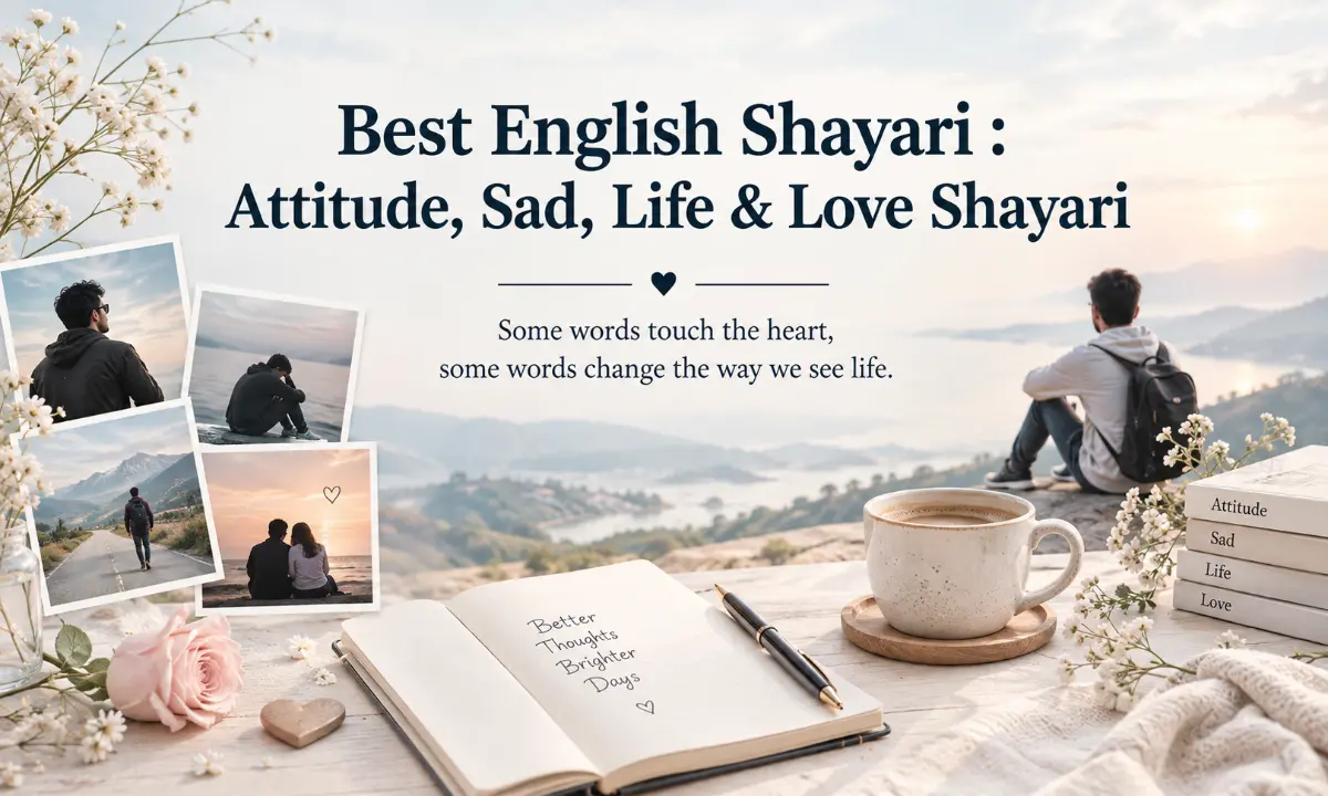 Best English Shayari Attitude, Sad, Life & Love Shayari