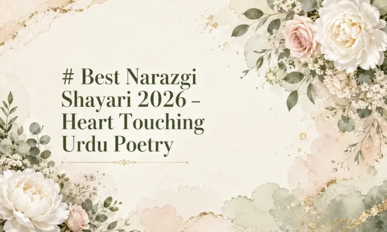 Best Narazgi Shayari 2026 – Heart Touching Urdu Poetry