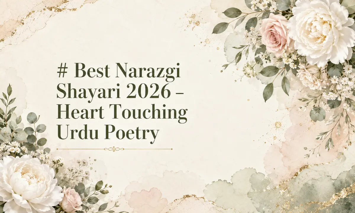 Best Narazgi Shayari 2026 – Heart Touching Urdu Poetry