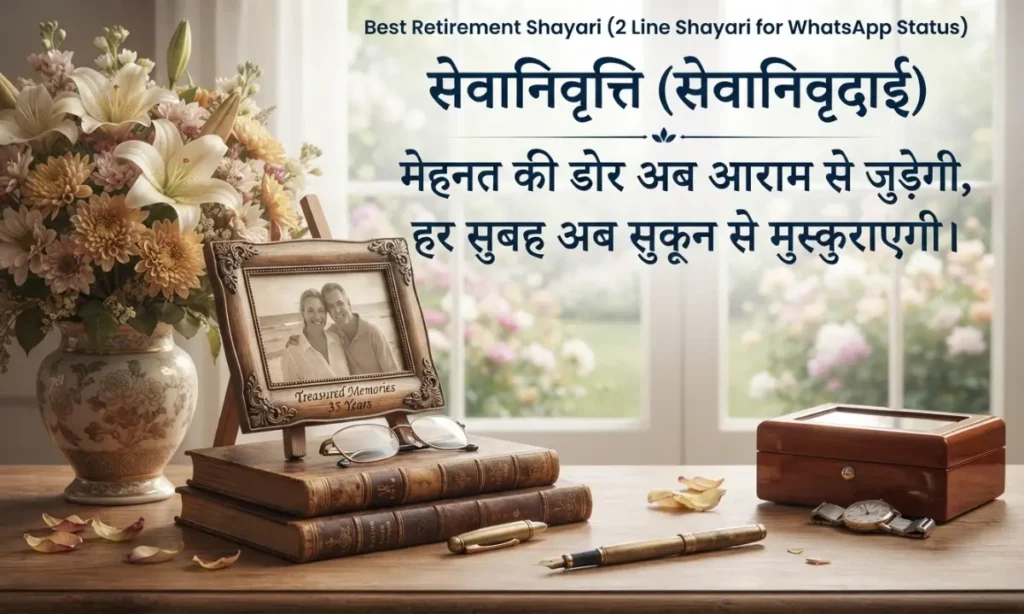 Best Retirement Shayari (2 Line Shayari for WhatsApp Status)
