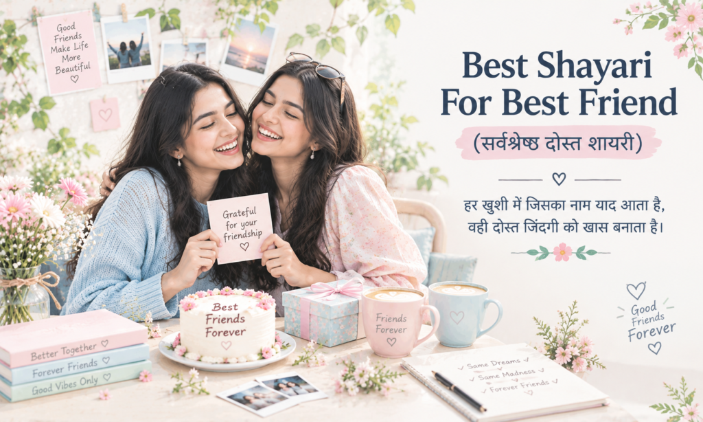 Best Shayari For Best Friend (सर्वश्रेष्ठ दोस्त शायरी)