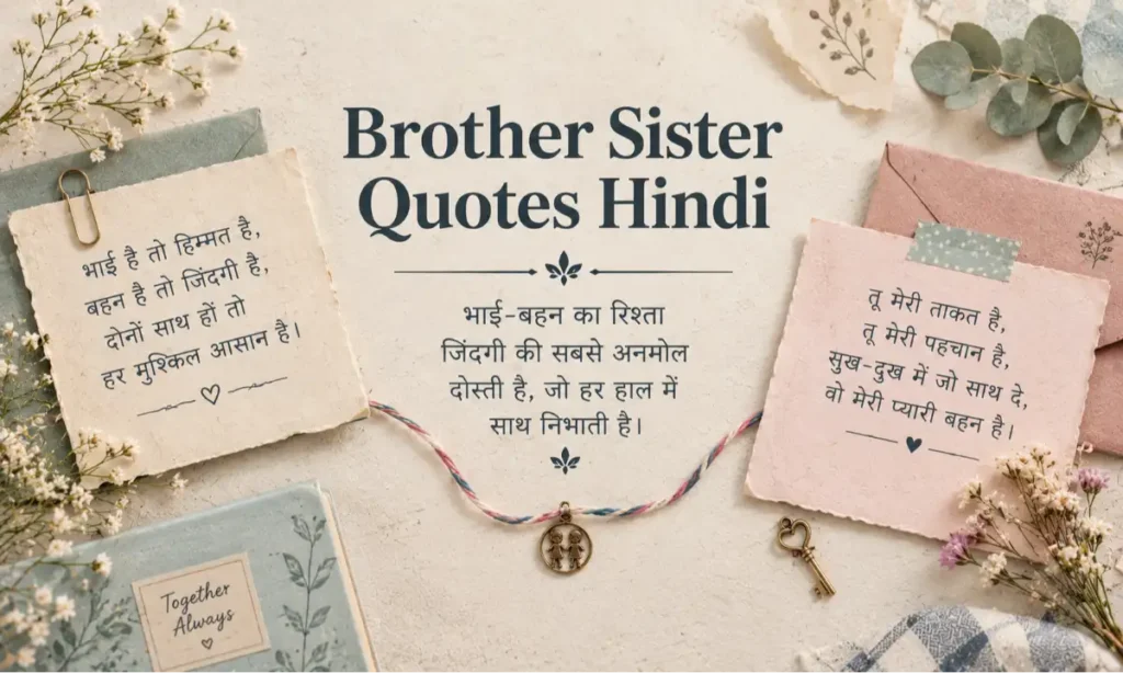 Brother Sister Quotes Hindi