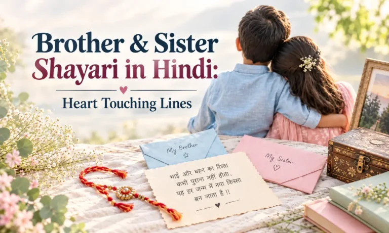 Brother & Sister Shayari in Hindi Heart Touching Lines