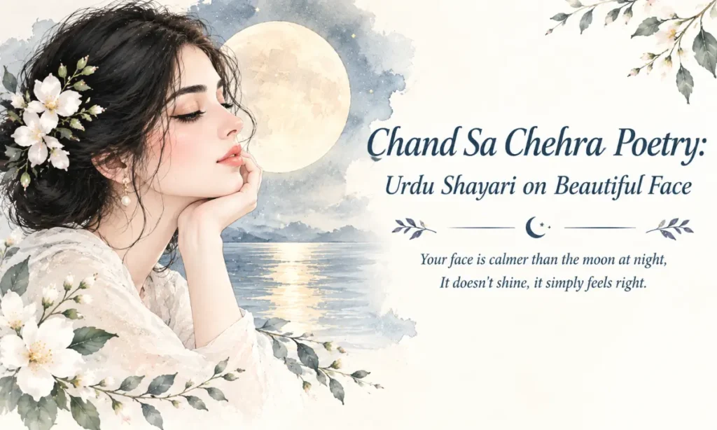 Chand Sa Chehra Poetry Urdu Shayari on Beautiful Face