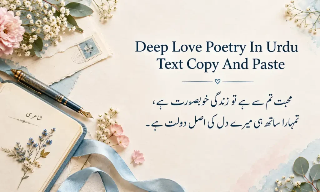 Deep Love Poetry In Urdu Text Copy And Paste