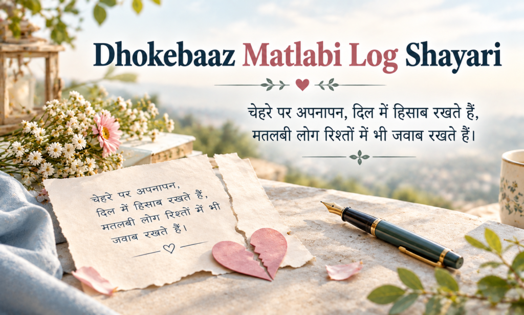 Dhokebaaz Matlabi Log Shayari