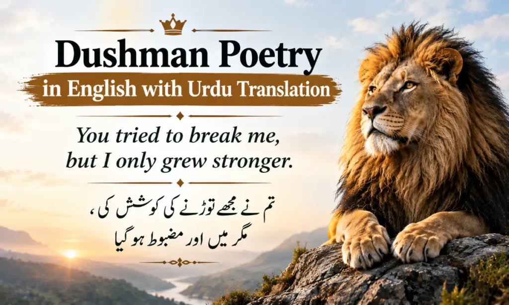 Dushman Poetry in English with Urdu Translation