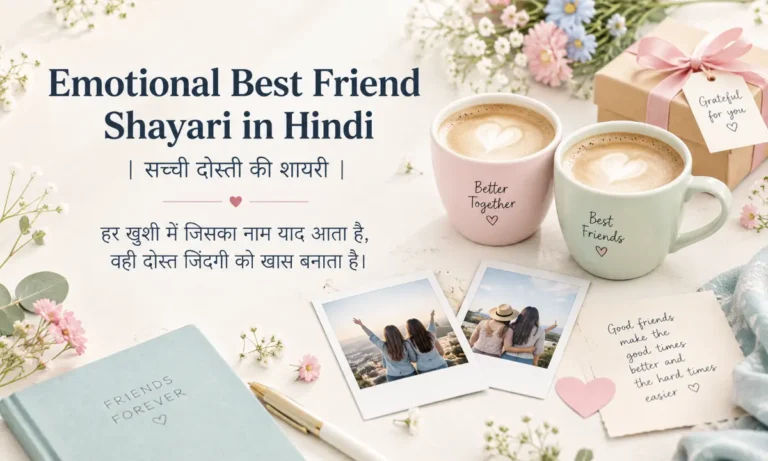 Emotional Best Friend Shayari in Hindi | सच्ची दोस्ती की शायरी