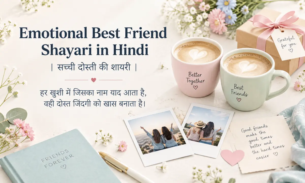 Emotional Best Friend Shayari in Hindi | सच्ची दोस्ती की शायरी