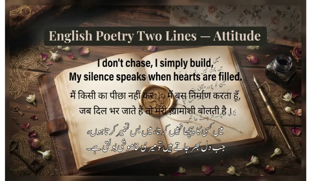 English Poetry Two Lines — Attitude
