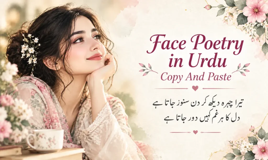 Face Poetry in Urdu Copy And Paste