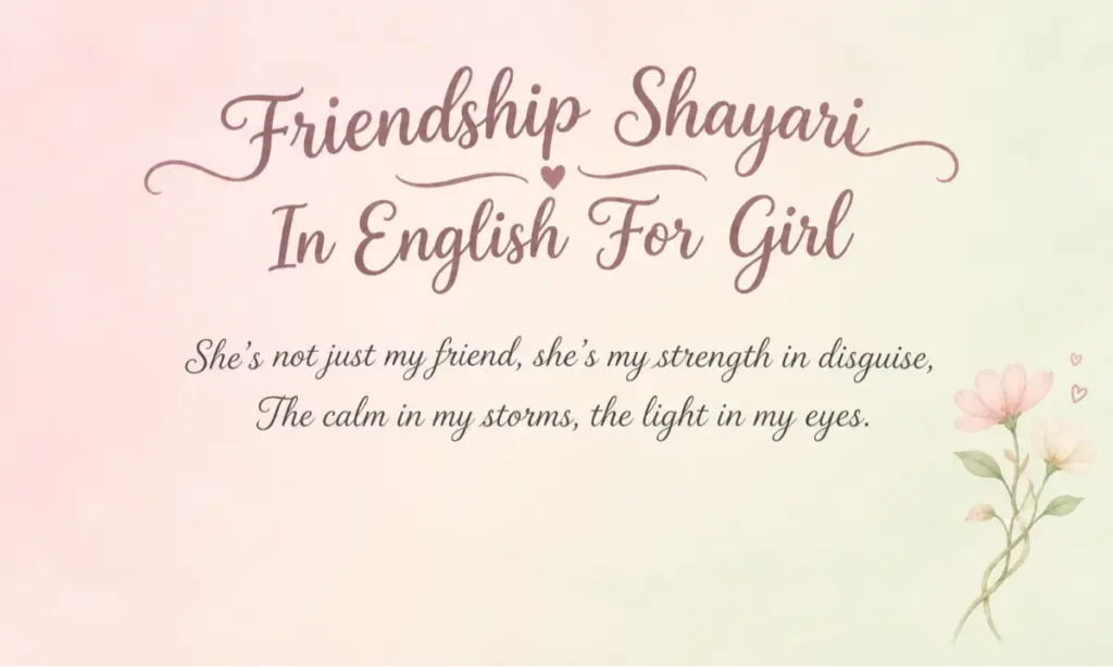 Friendship Shayari In English For Girl