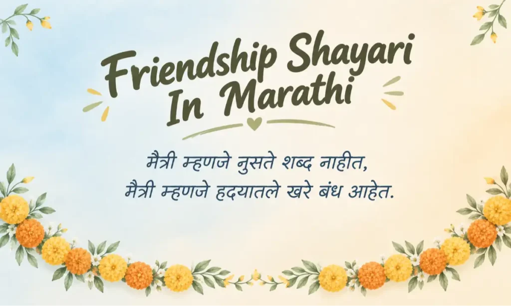 Friendship Shayari In Marathi
