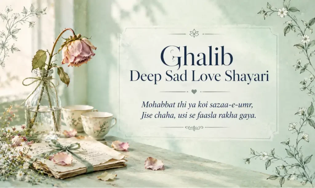 Ghalib Deep Sad Love Shayari