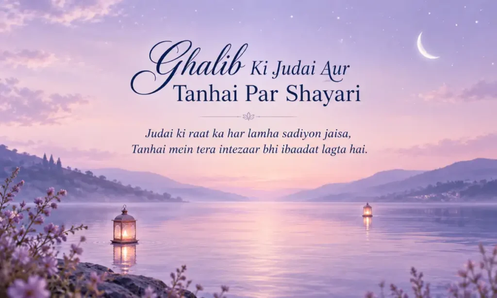 Ghalib Ki Judai Aur Tanhai Par Shayari