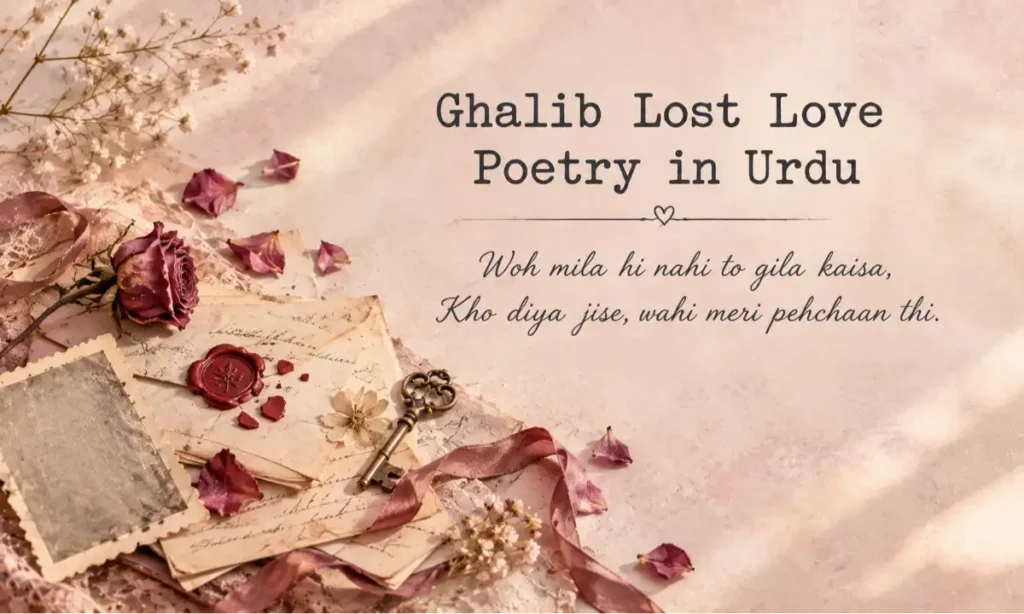 Ghalib Lost Love Poetry in Urdu