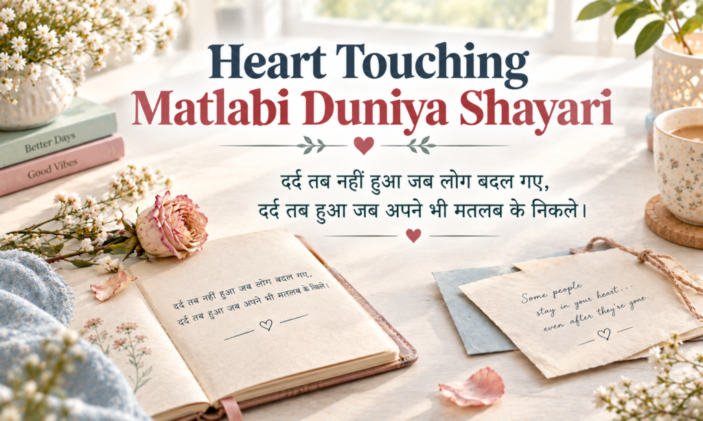 Heart Touching Matlabi Duniya Shayari