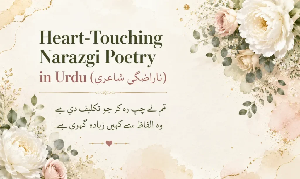Heart-Touching Narazgi Poetry in Urdu (ناراضگی شاعری)