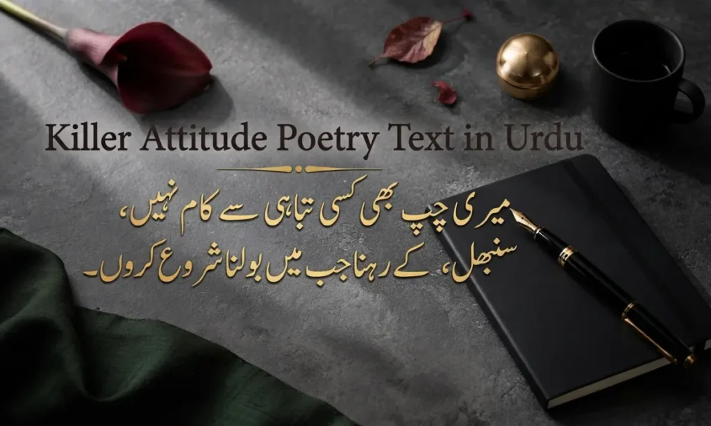 Killer Attitude Poetry Text in Urdu