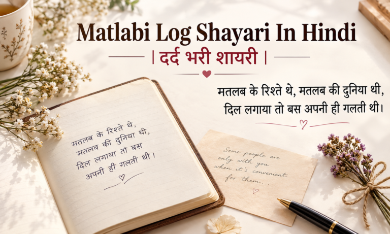 Matlabi Log Shayari In Hindi दर्द भरी शायरी