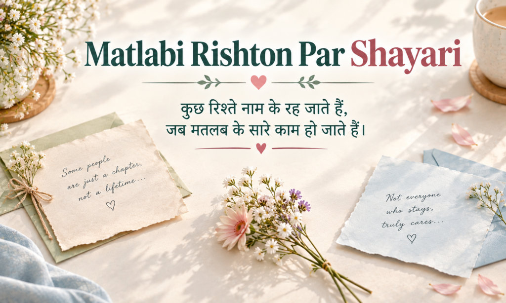 Matlabi Rishton Par Shayari