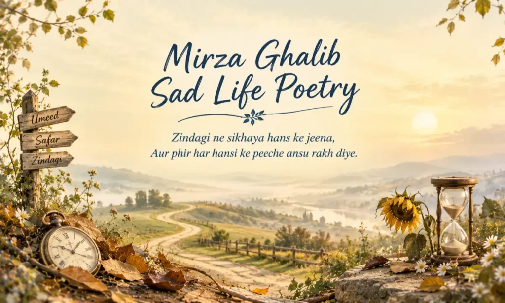Mirza Ghalib Sad Life Poetry