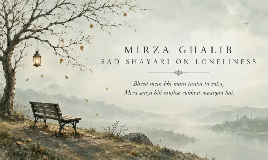 Mirza Ghalib Sad Shayari On Loneliness