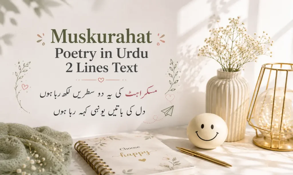 Muskurahat Poetry in Urdu 2 Lines Text