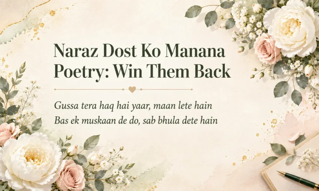 Naraz Dost Ko Manana Poetry Win Them Back