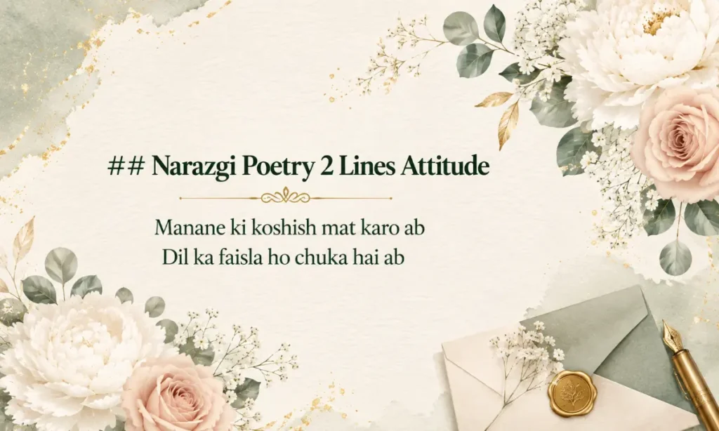 Narazgi Poetry 2 Lines Attitude