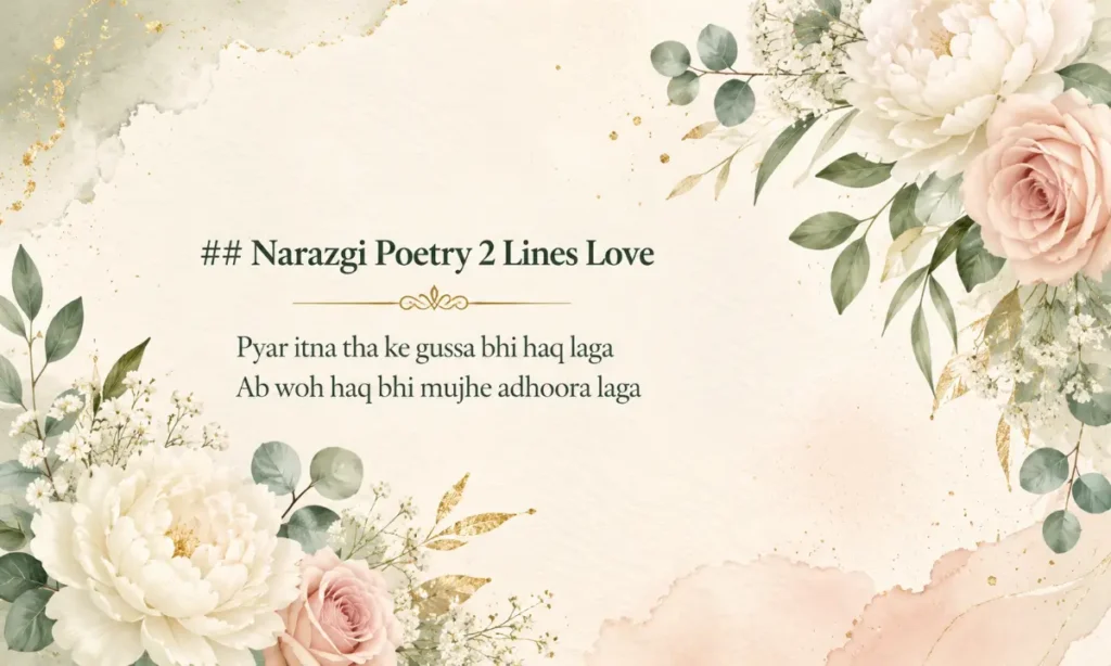 Narazgi Poetry 2 Lines Love