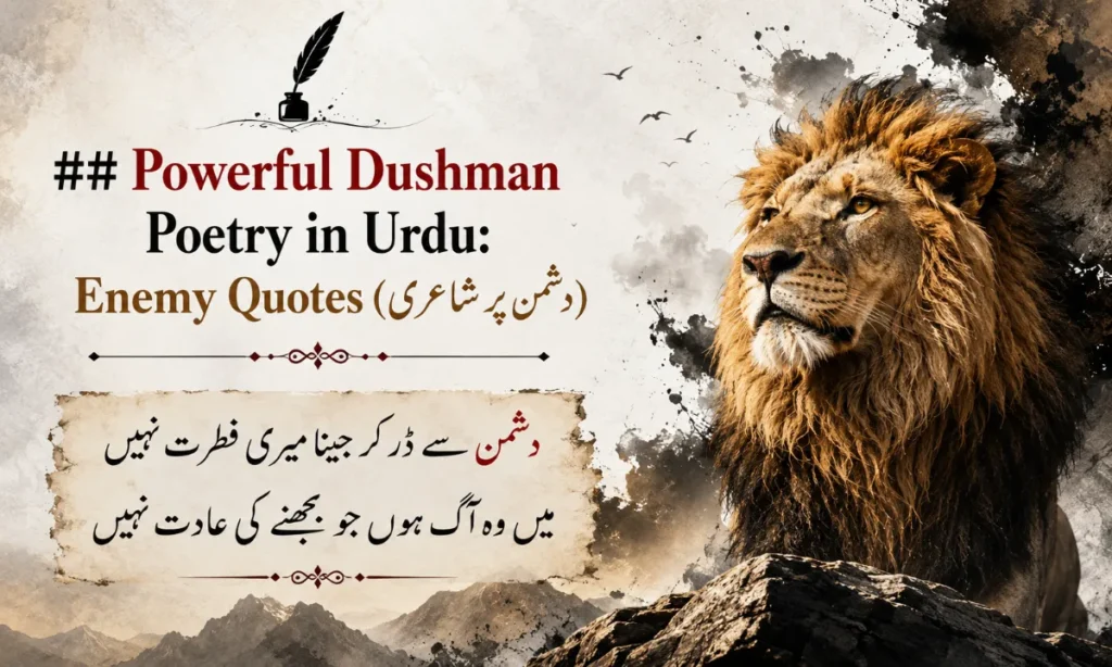 Powerful Dushman Poetry in Urdu Enemy Quotes (دش من پر شاعری)