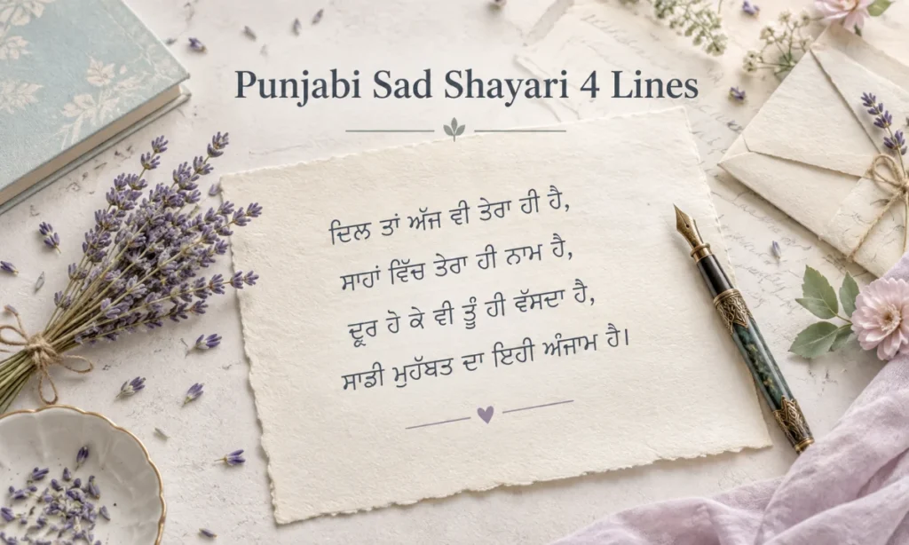 Punjabi Sad Shayari 4 Lines