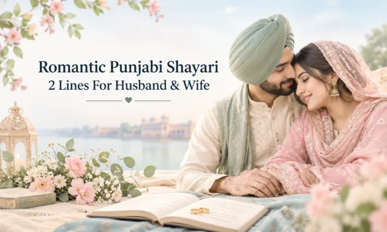 Romantic Punjabi Shayari 2 Lines For Husband & Wife