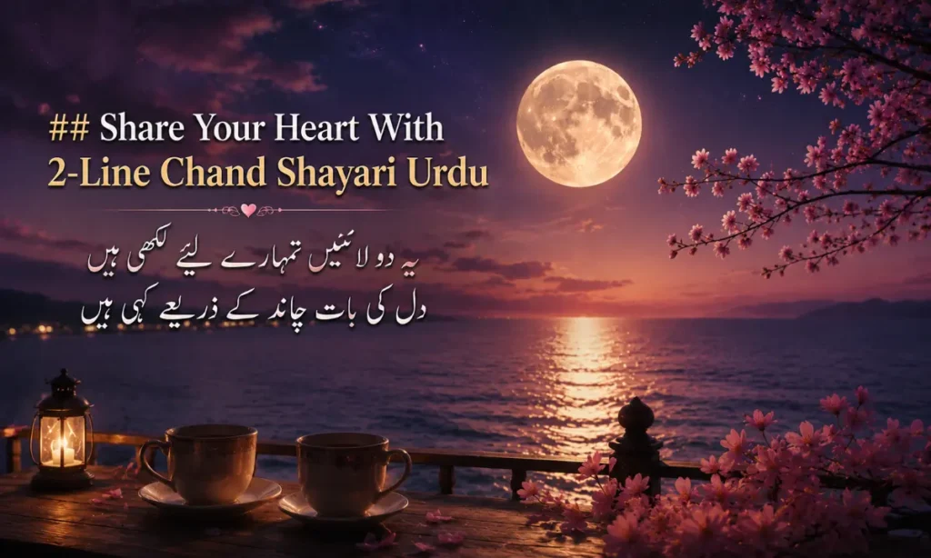 Share Your Heart With 2-Line Chand Shayari Urdu