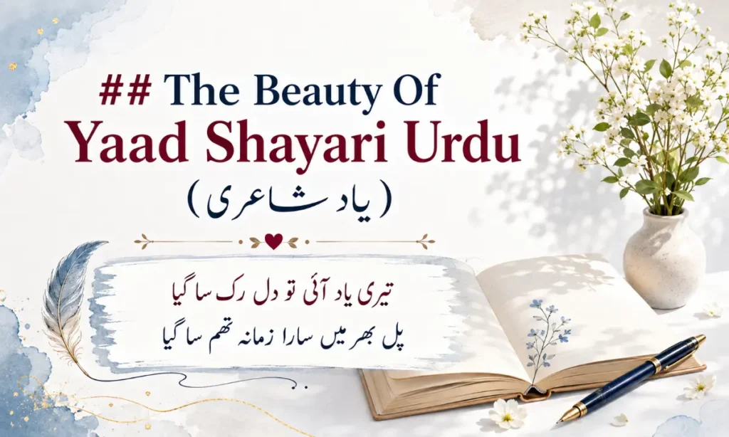 The Beauty Of Yaad Shayari Urdu (یاد شاعری)