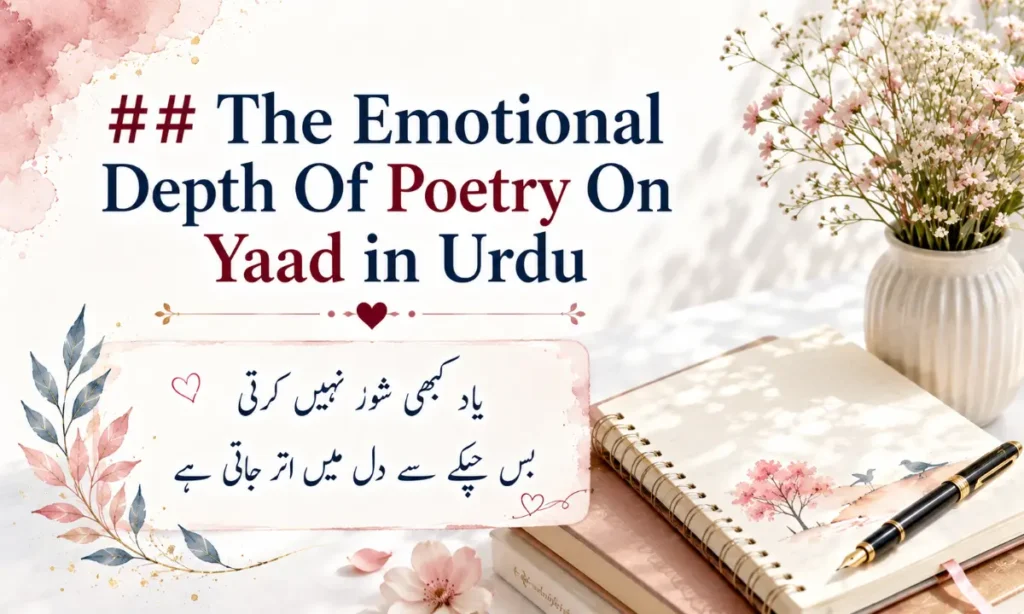 The Emotional Depth Of Poetry On Yaad in Urdu