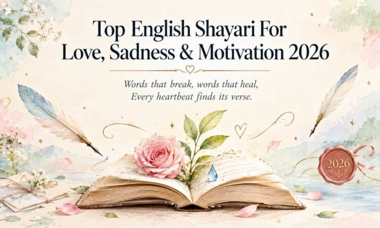 Top English Shayari For Love Sadness & Motivation 2026