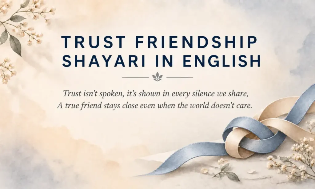 Trust Friendship Shayari In English