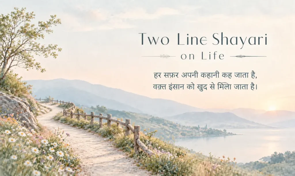 Two Line Shayari on Life | Zindagi Shayari 2 Lines