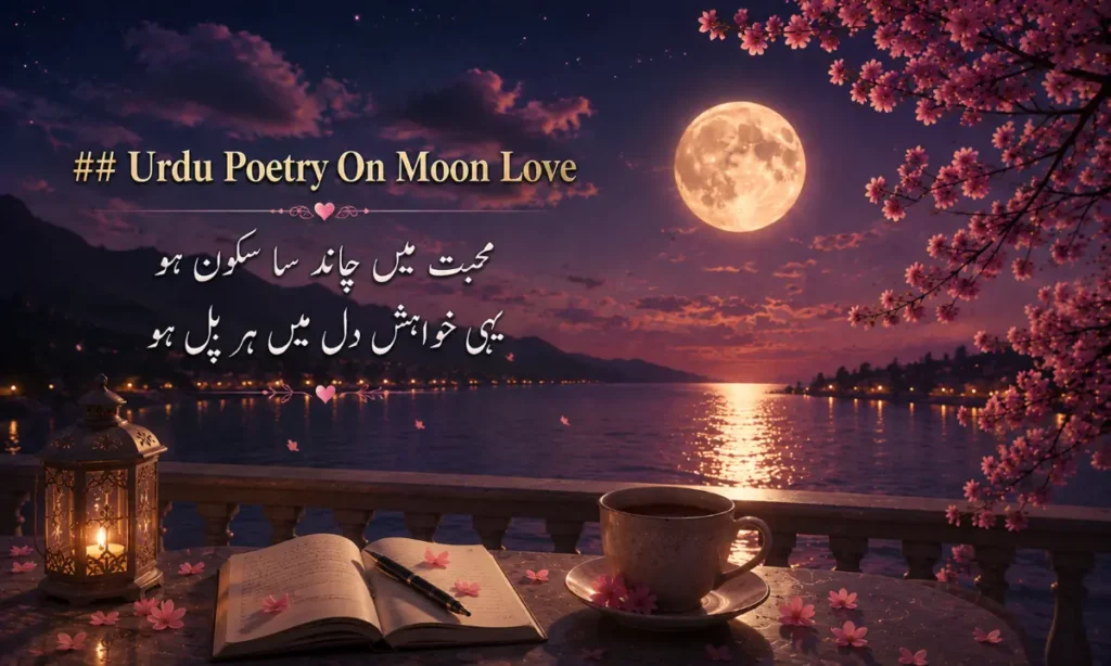 Urdu Poetry On Moon Love