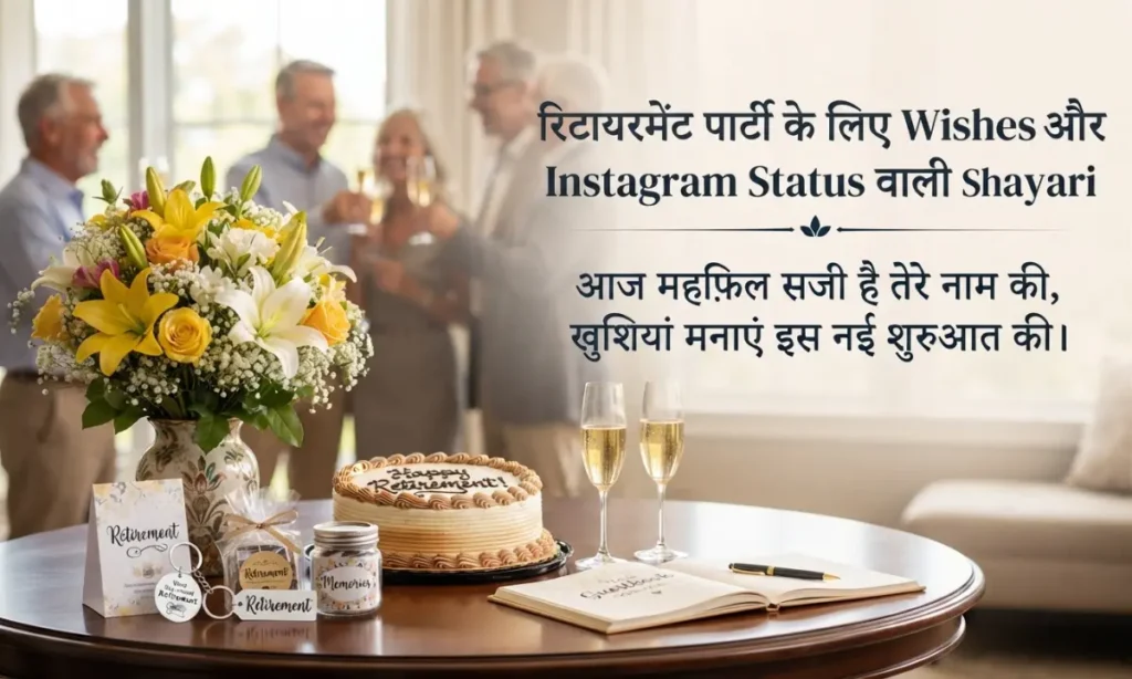 रिटायरमेंट पार्टी के लिए Wishes और Instagram Status वाली Shayari