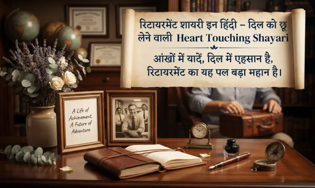 रिटायरमेंट शायरी इन हिंदी – दिल को छू लेने वाली Heart Touching Shayari