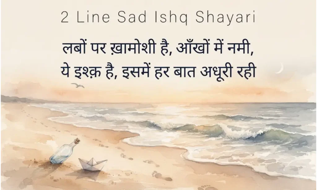 2 Line Sad Ishq Shayari