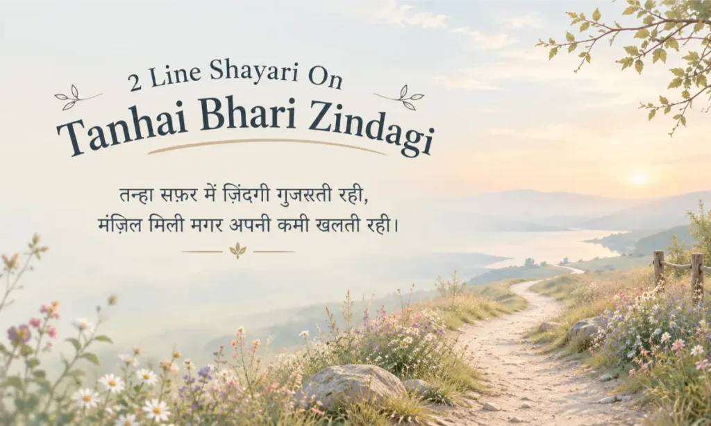 2 Line Shayari On Tanhai Bhari Zindagi