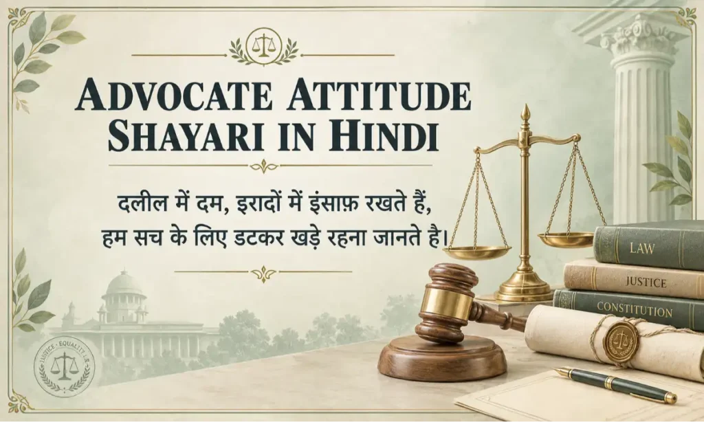Advocate Attitude Shayari In Hindi
