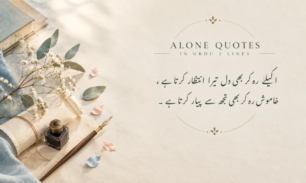 Alone Quotes In Urdu 2 Lines